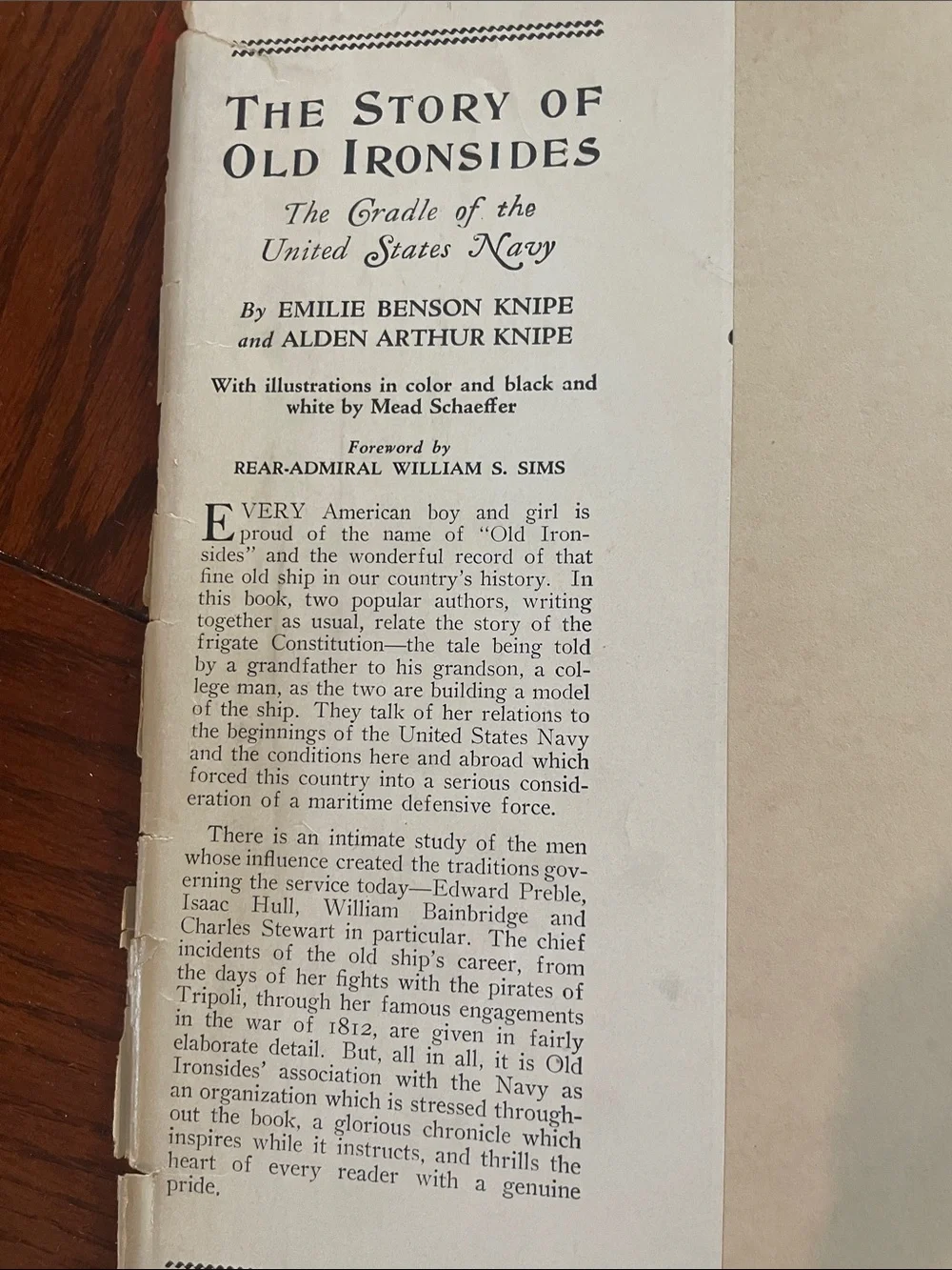 Vintage The Story of Old Ironsides Original 1935 Edition Hardcover
